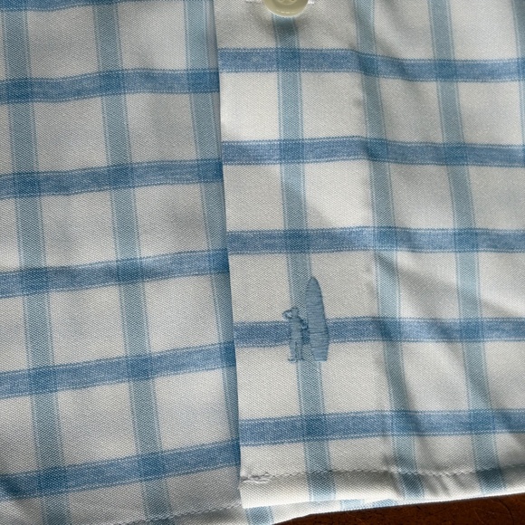 Johnnie-O Prep-Formance Gobi long sleeve shirt blue white Large - Picture 10 of 16